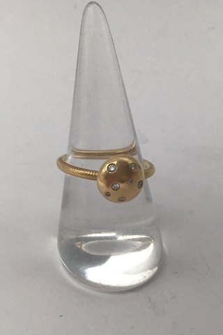 Dulong Fine Jewellery 18K Gold Mushroom Ring (7 Diamonds)