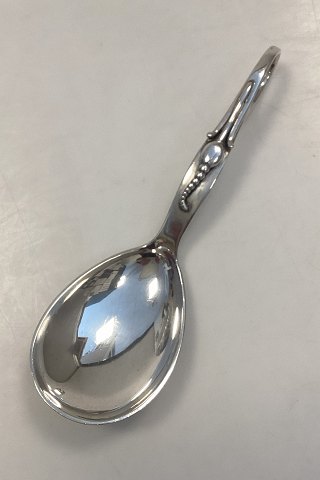 Danish Ornamental silver Serving spoon