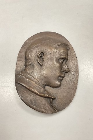 Danish Silhouet Portrait Young Man in Bronze