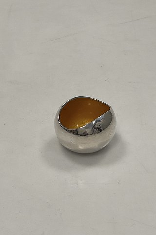 Georg Jensen Sterling Silver Salt Dish with Green Enamel by Søren Georg Jensen 
No. 1067