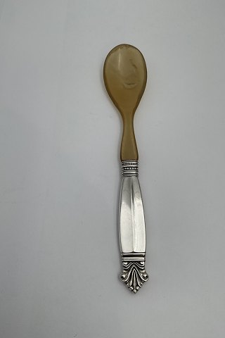 Georg Jensen Silver Acanthus Serving Spoon with Horn No. 108A