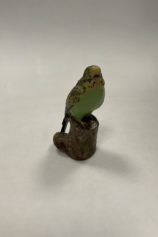 Royal Copenhagen / Aluminia Ceramic Figurine of Green Budgerigar No. 477/3188