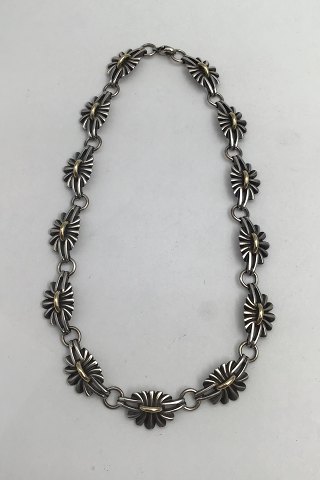 Georg Jensen Sterling Silver /18 kt Gold Necklace No. 394