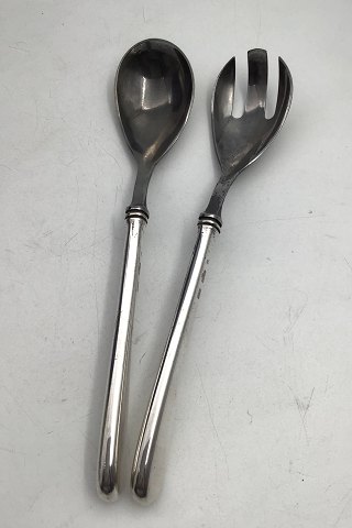 A. Michelsen Sterling Silver /Steel Ida Salad Servers