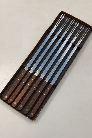 Stelton fondue fork set in stainless steel
