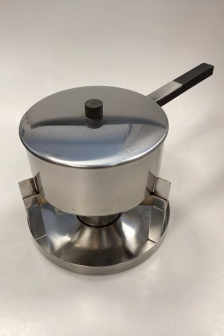 Stelton Peter Holmblad fondue pot set in stainless steel
