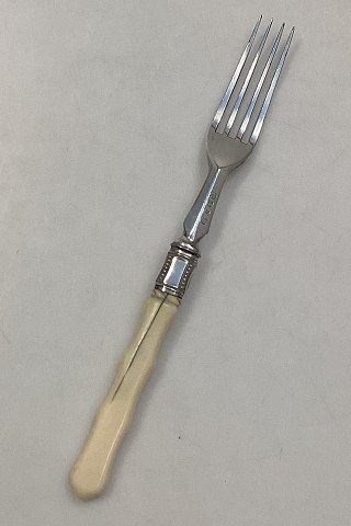 Foreign Silver Plated Lunch Fork with handle of Bone
