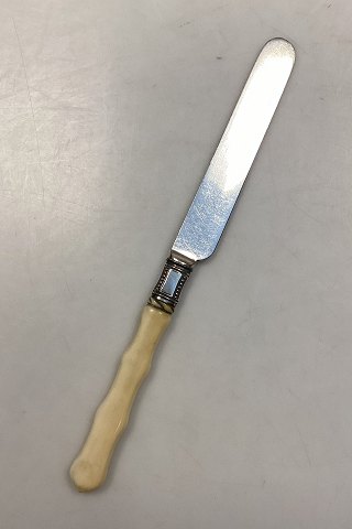 Foreign Dinner Knife in Silver Plated and handle of Bone