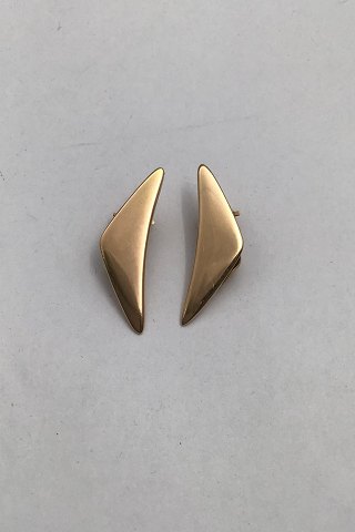 Hans Hansen 14K Gold Earclips