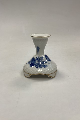 Royal Copenhagen Blue Flower Curved with Gold Candlestick No. 1711