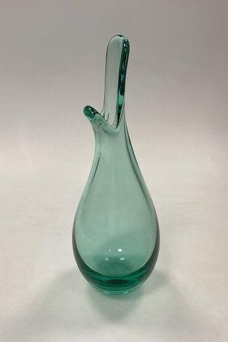 Holmegaard Duckling / Beak Vase of green glas
