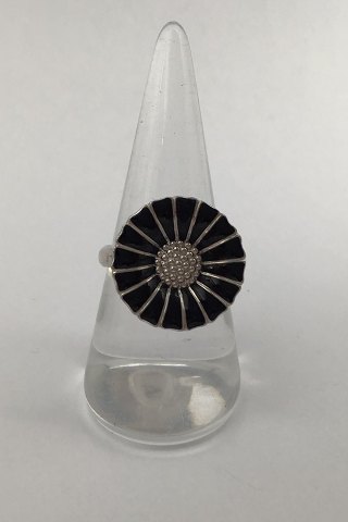 Georg Jensen Sterling Silver Marguerit (Daisy) Ring (Black)