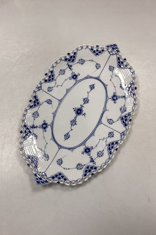 Royal Copenhagen Blue Fluted Full Lace Saucer for Fruit Basket No. 1060 / 
Privately Painted