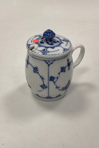 Royal Copenhagen Blue Fluted Mustard Pot with lid No. 137