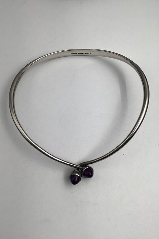 Bent Knudsen Sterling Silver Neckring Amethyst