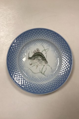 Bing and Grøndahl Blue Tone Fish Plate motif 7 Crucian carp No. 716 - 
CHIPED/WORN