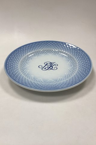 Bing and Grondahl Blue Tone Hotel with Logo Dinner Plate No. 716/1009