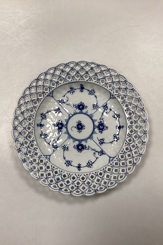 Royal Copenhagen Blue Fluted Full Lace Flat Plate with open-work border No. 1/1098