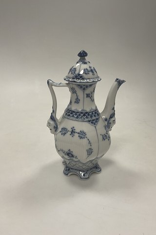 Royal Copenhagen Blue Fluted Full Lace Small hexagonal Coffee Pot No. 1030