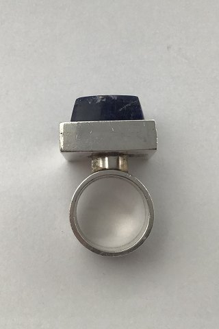 Hans Hansen Sterling Silver Ring Lapis Lazuli