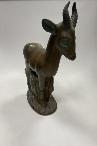 Axel Salto Stoneware Figurine of Deer from Carl Haliers shop /  not Royal Copenhagen