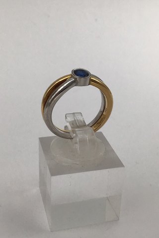 Georg Jensen 18K Gold Ring No. 15 (Saphire)