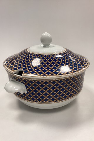 Royal Copenhagen Liselund Dark Blue Tureen with lid No. 183/182