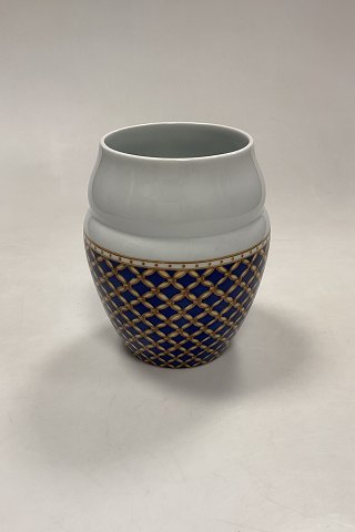 Royal Copenhagen Liselund Dark Blue Vase No. 678