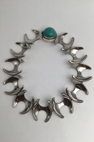 Georg Jensen Sterling Silver Necklace No. 130 Turquoise
