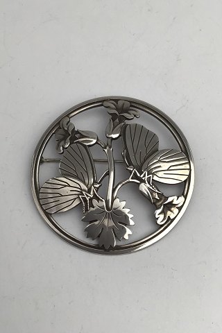 Georg Jensen Sterling Silver Brooch No. 283 with Butterfly Motif