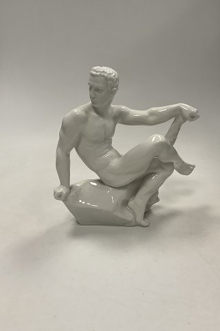 Dahl Jensen Blanc de Chine Figurine Hercules No. 1179 by Jens Jacob Bregnø
