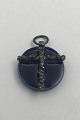 Royal Copenhagen / Anton Michelsen Cross Pendant in Sterling Silver and 
porcelain