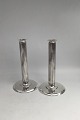 Pair of Georg Jensen Sigvard Bernadotte Sterling Silver Candlesticks No 855E